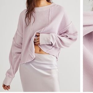 Free People Lavender Knit Top